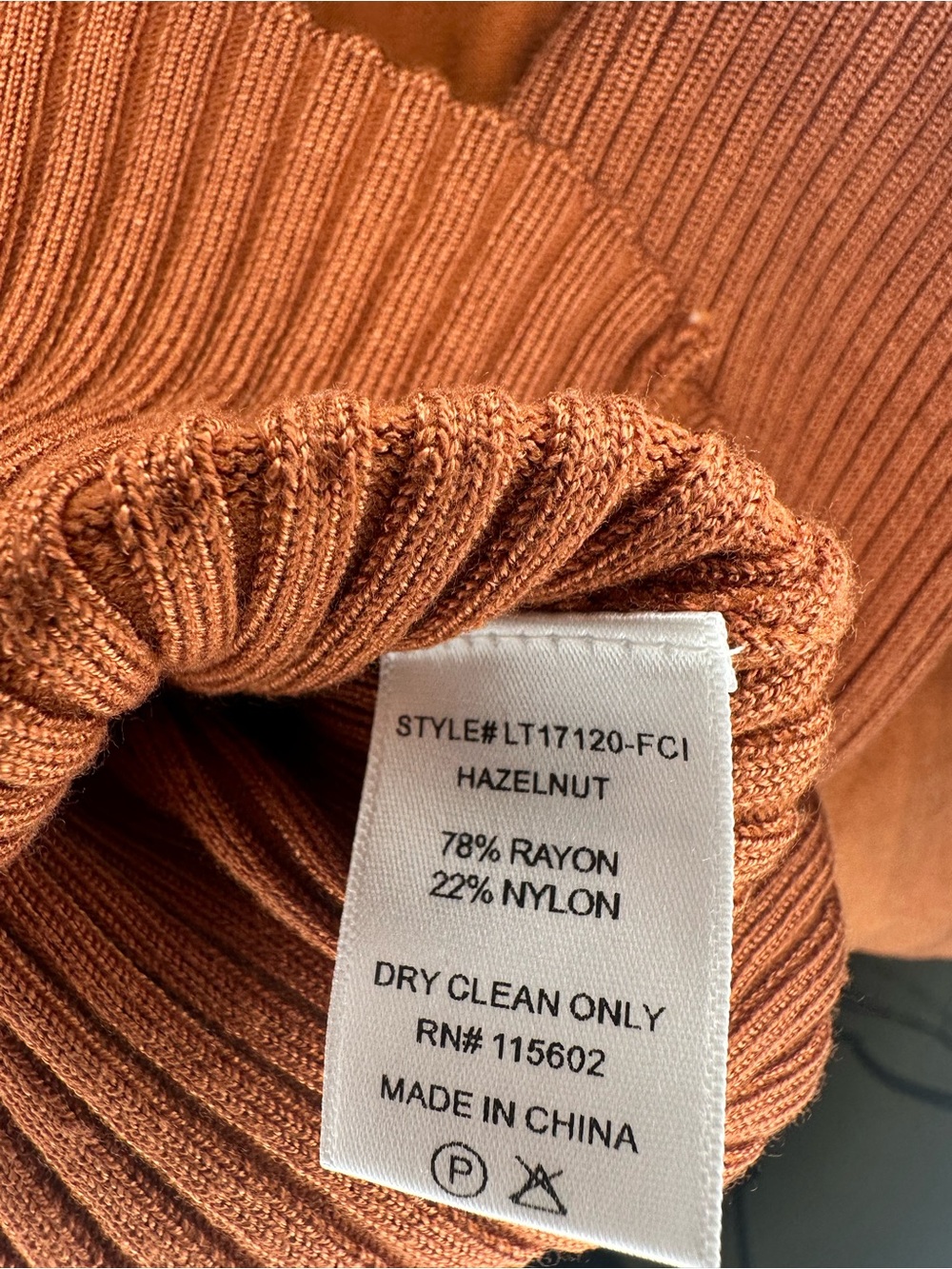 Lush Rust Ribbed Square-Neck Sweater - Picture 4 of 4